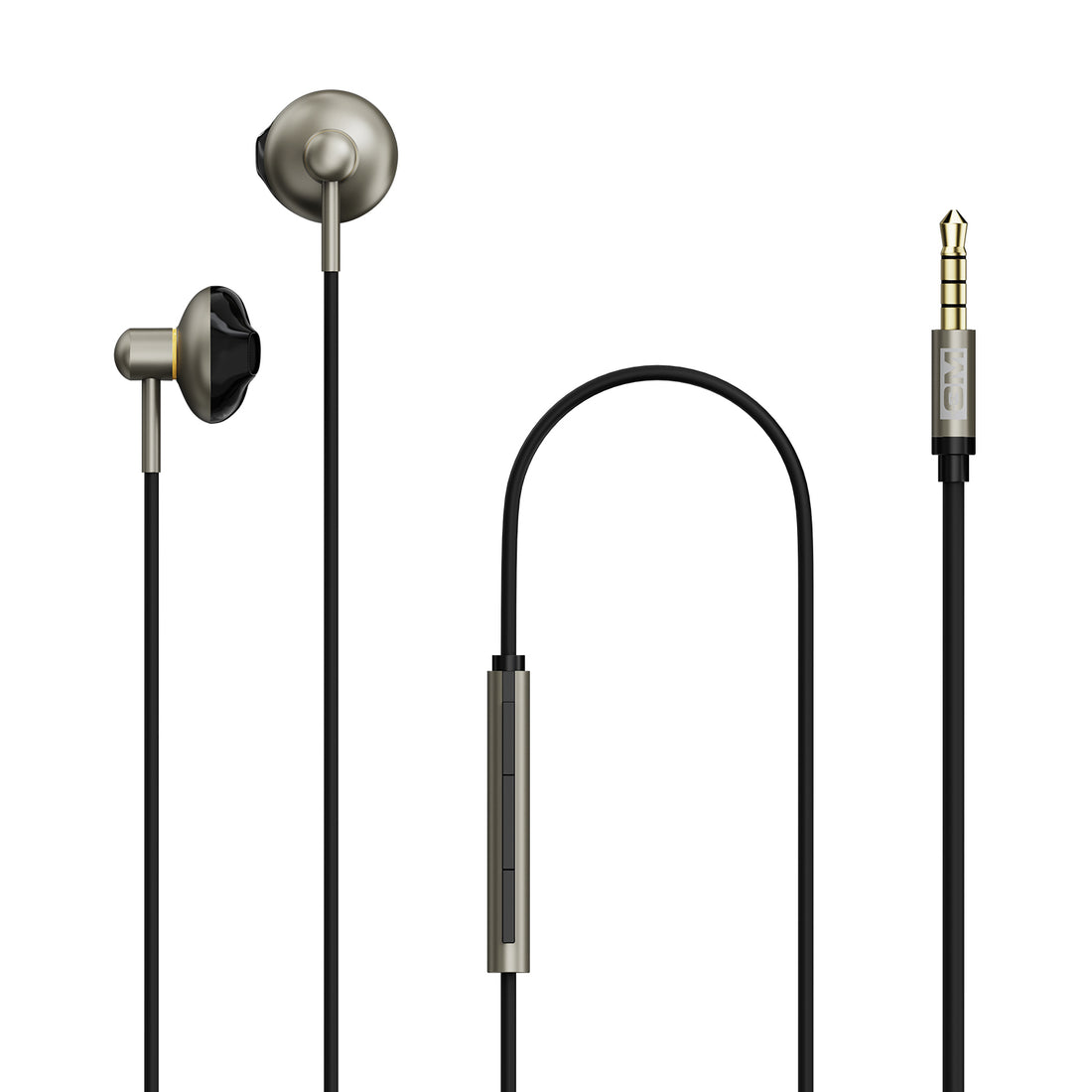 WIRED EARPHONES - HALF-IN EAR DESIGN - 3.5 MM (Tarnish)