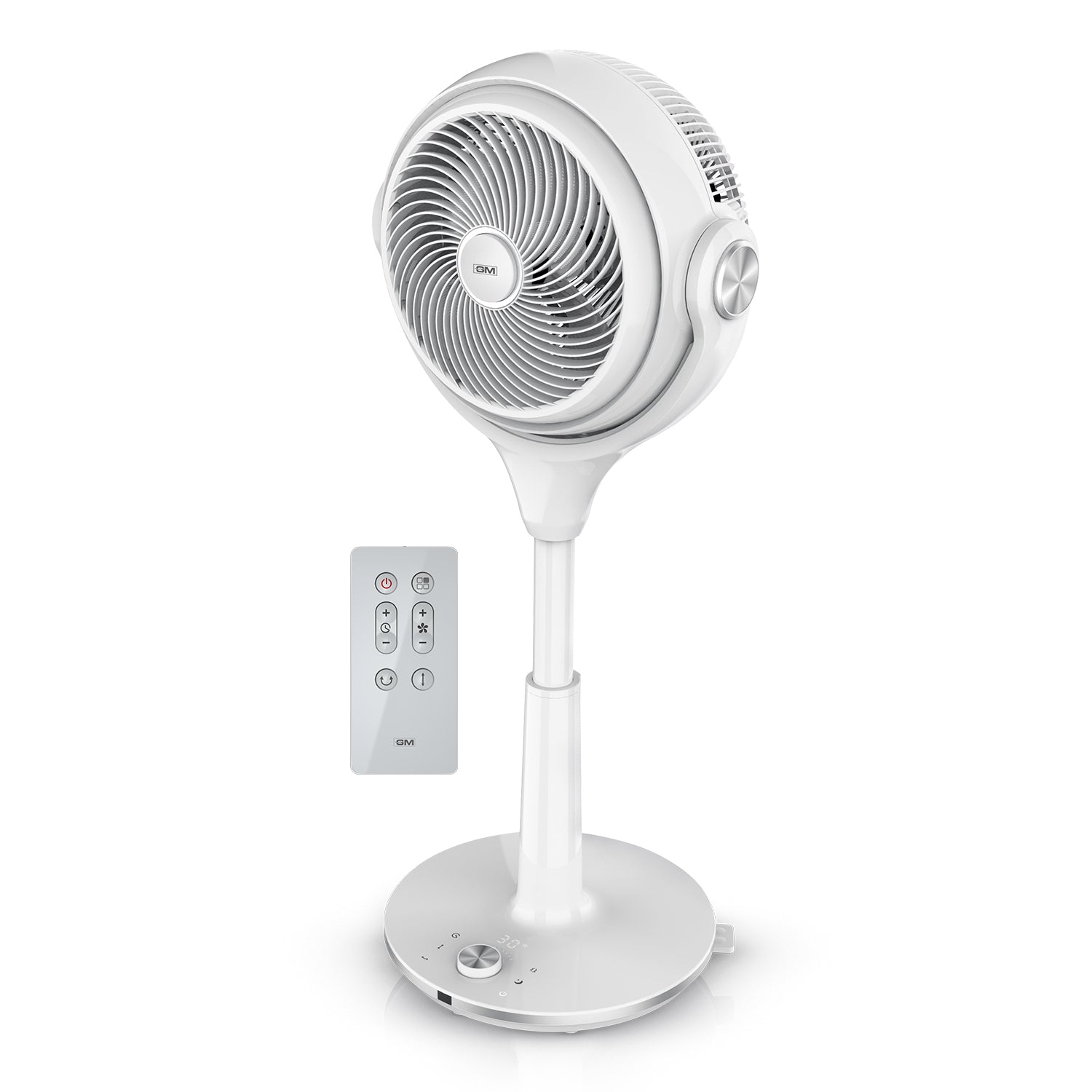 GM Airmate Pro Pedestal Fan with Remote (White)