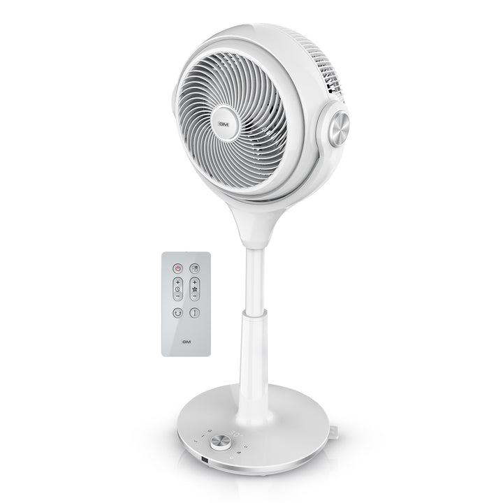 GM Airmate Pro Pedestal Fan with Remote (White)