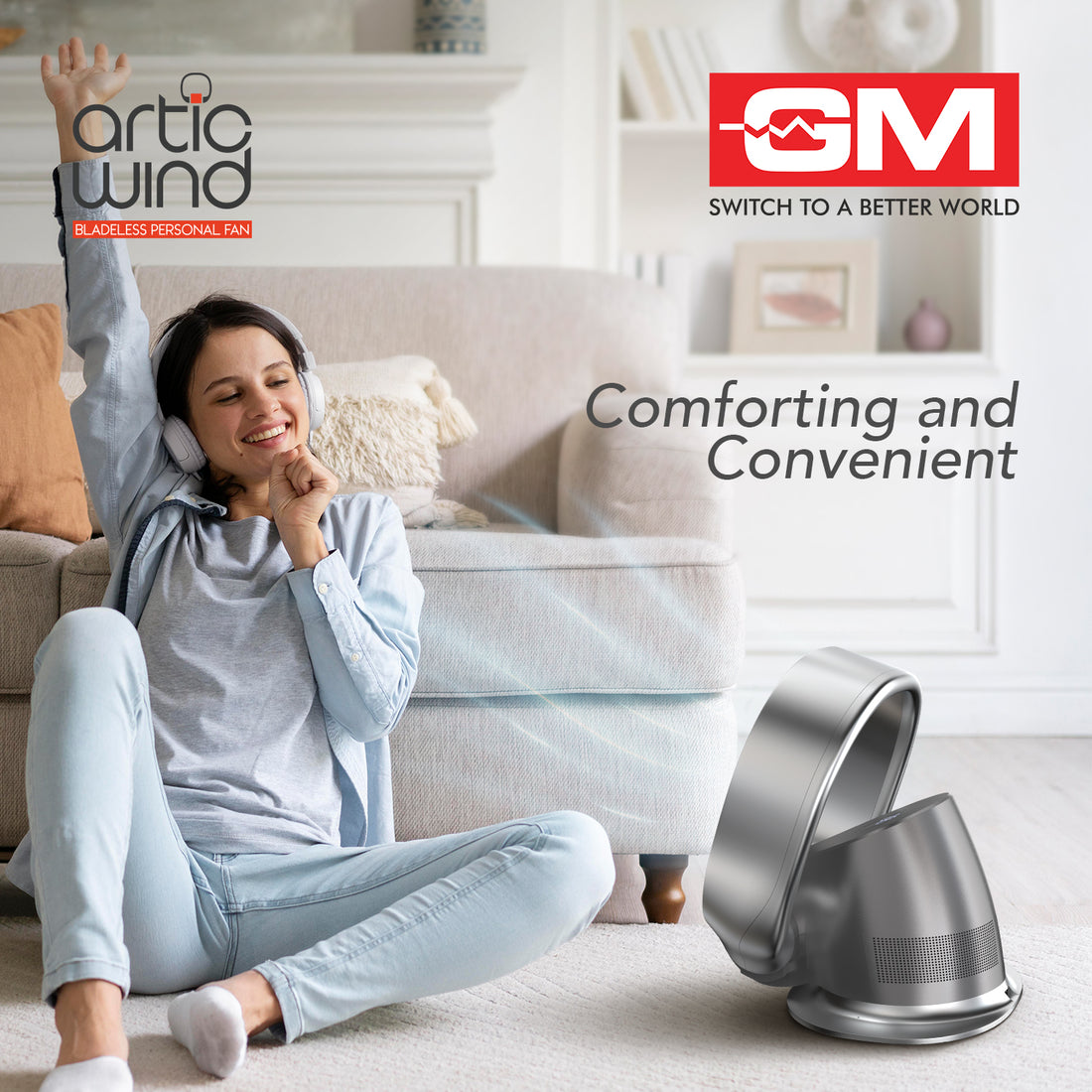 ARTIC WIND BLADELESS PERSONAL FAN (Grey)