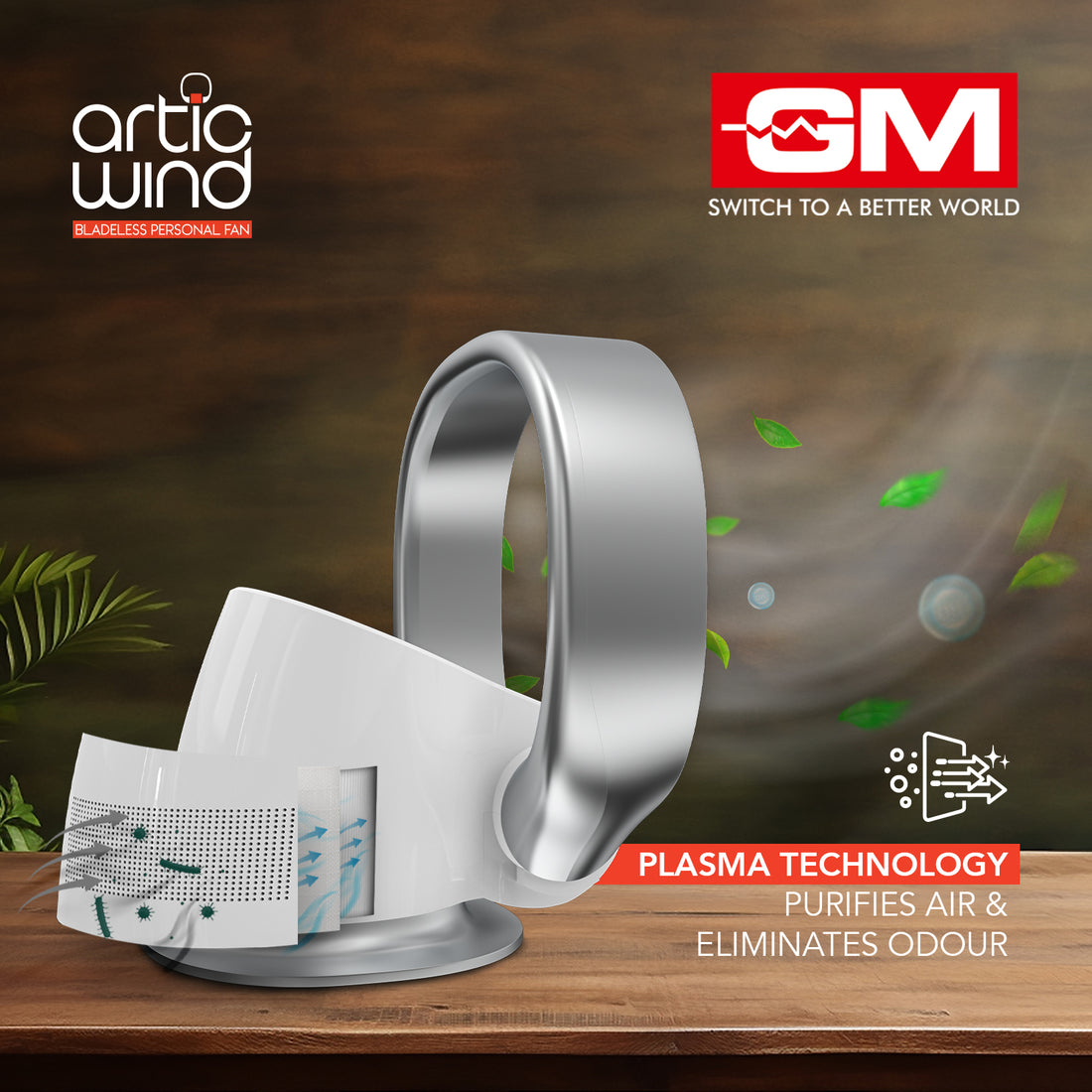 ARTIC WIND BLADELESS PERSONAL FAN (White)