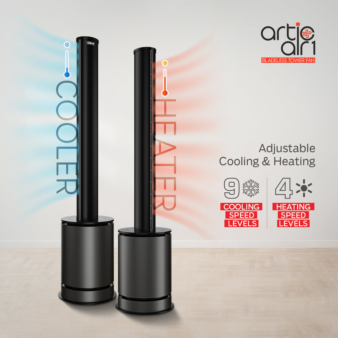 Artic Air 1 Bladeless Tower Fan Heater