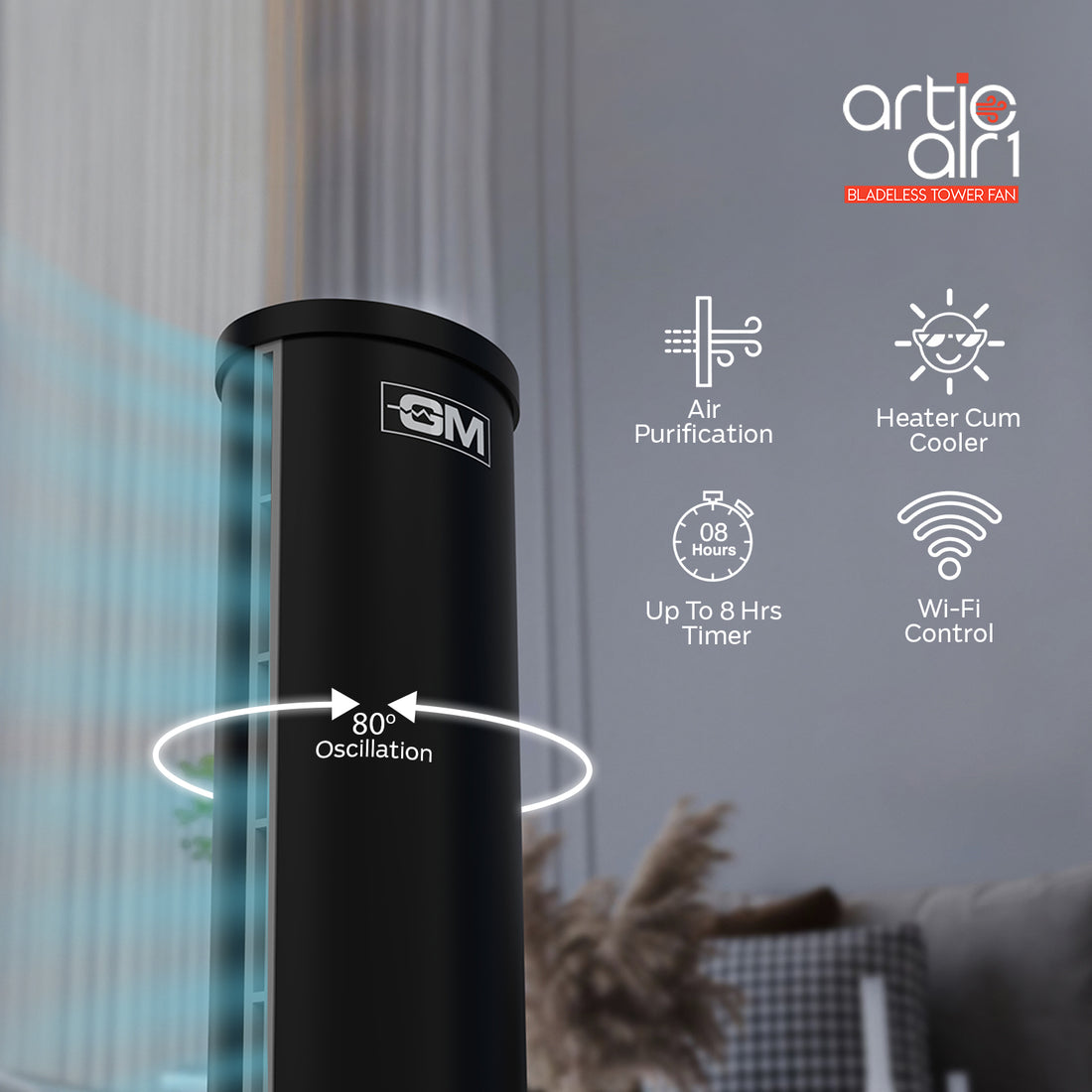 Artic Air 1 Bladeless Tower Fan Heater