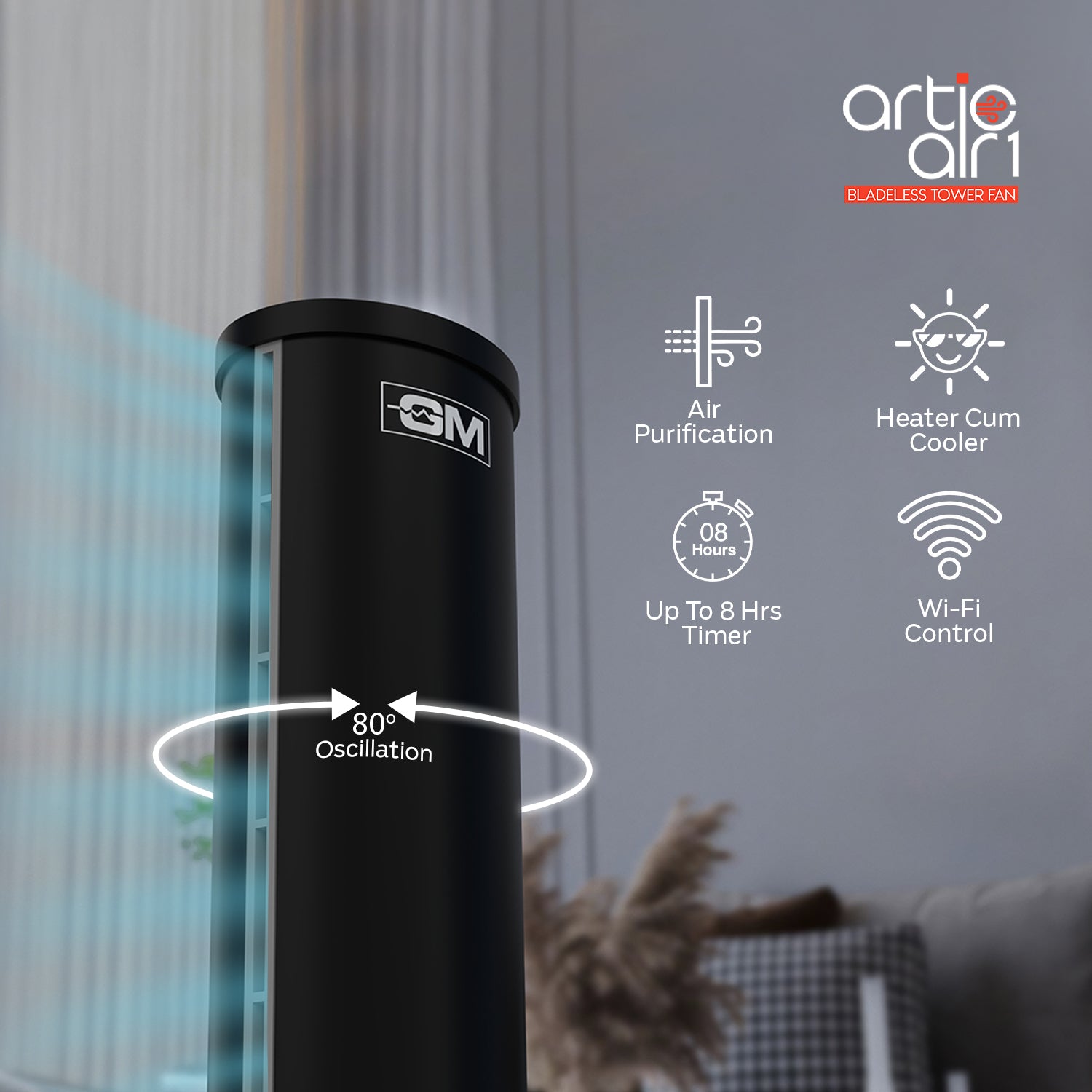 Artic Air 1 Bladeless Tower Fan Heater