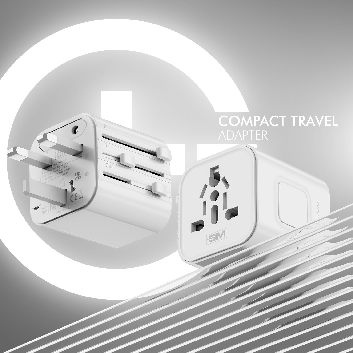G+ Compact Travel Adapter - 25W Fast Charging (White)