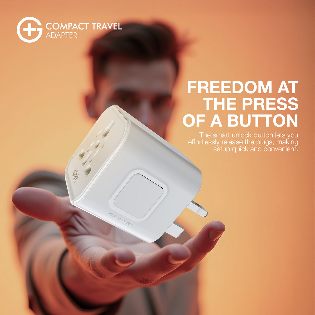G+ Compact Travel Adapter - 25W Fast Charging (White)