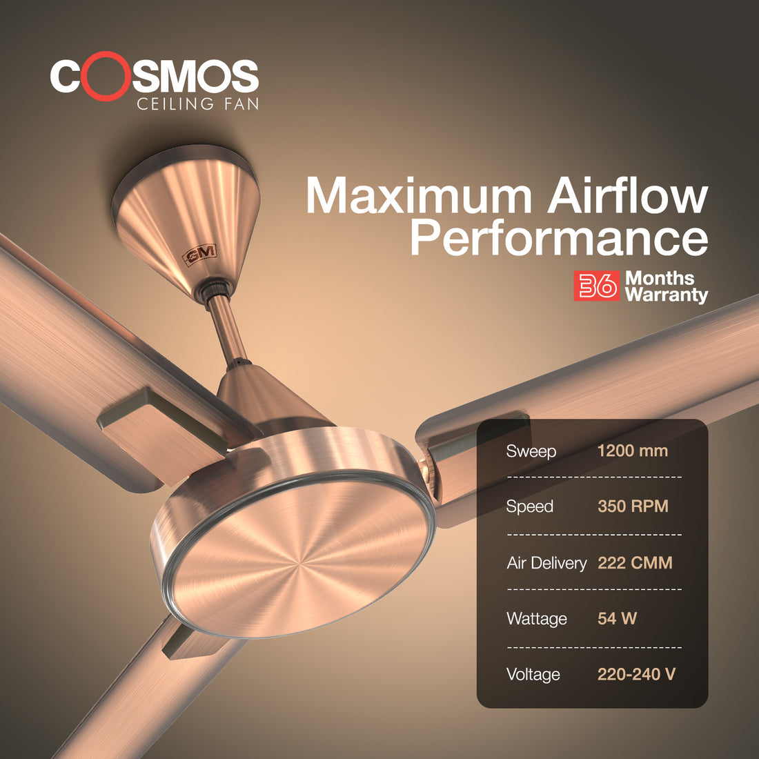 GM Cosmos - Ceiling Fan (Copper)