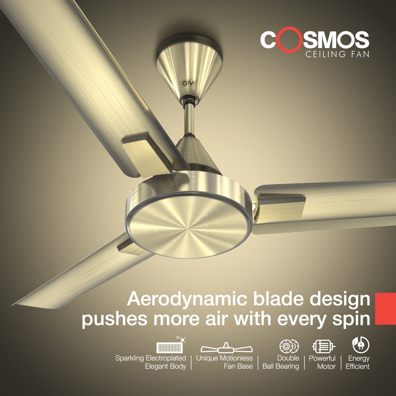 GM Cosmos - Ceiling Fan (Brass)