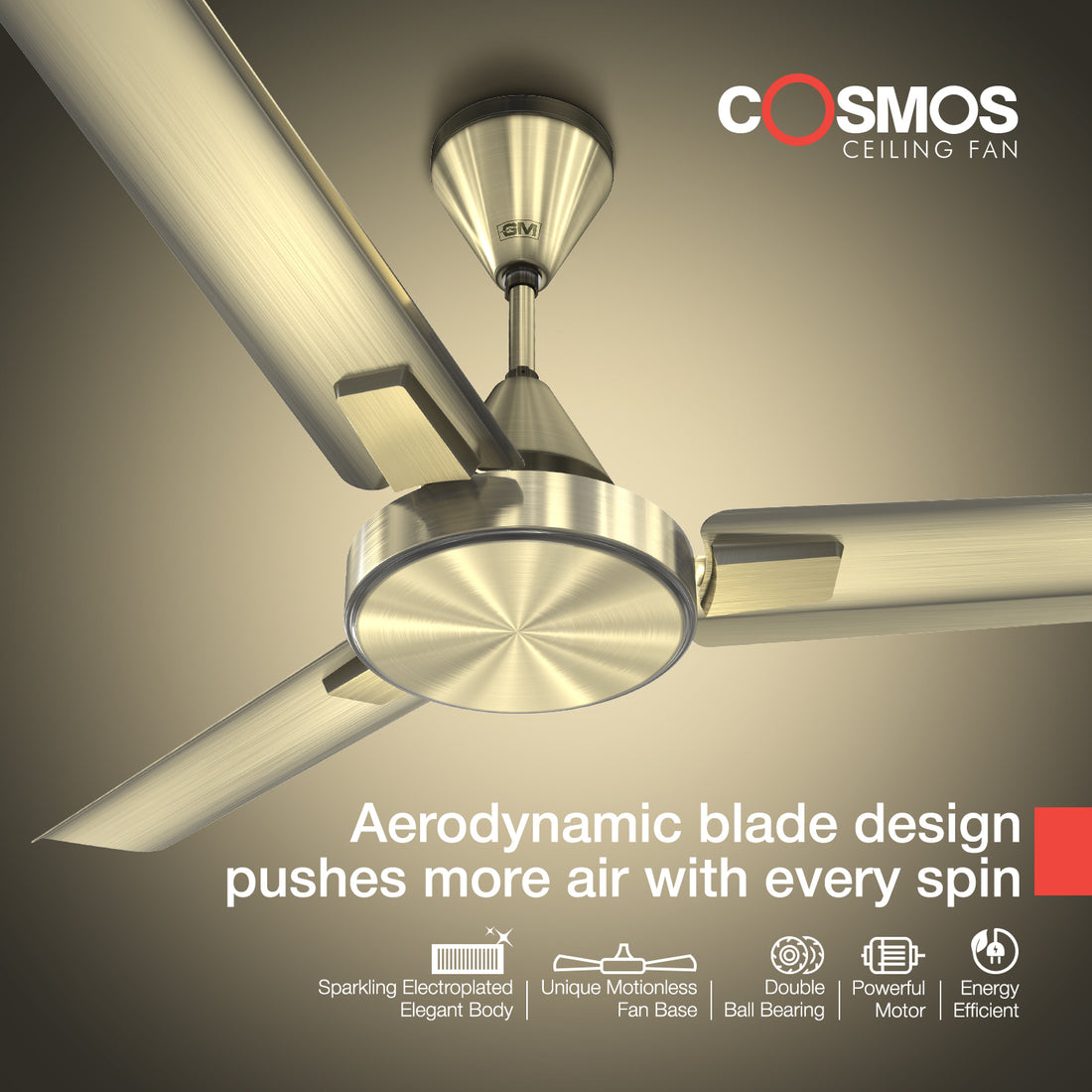 GM Cosmos - Ceiling Fan (Brass)