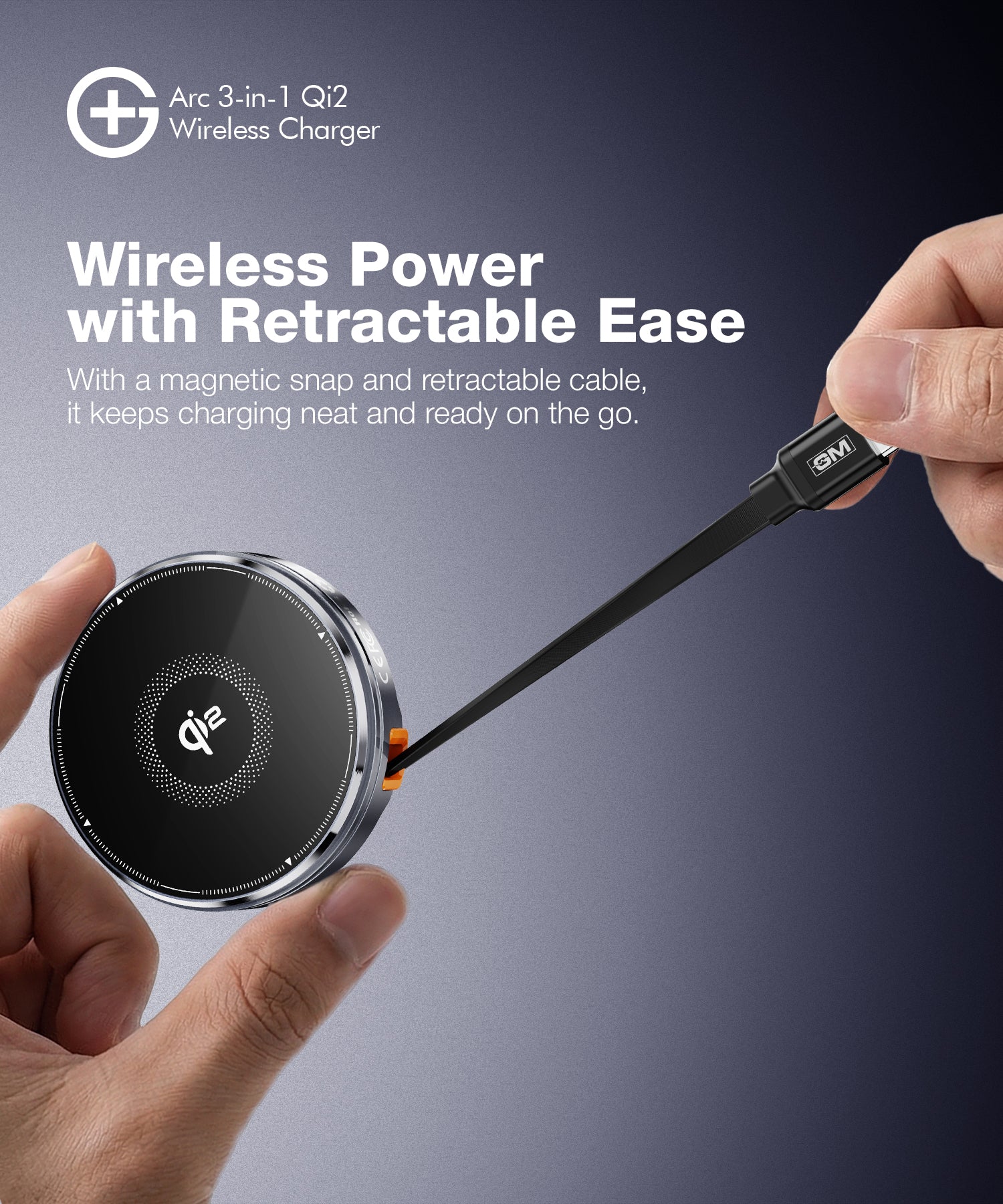 G+ Festival Combo: 33W Spyder Adapter (Electric Grey) + Air Magnetic 100W C-C Cable + Arc 3-in-1 Qi2 Wireless Charger