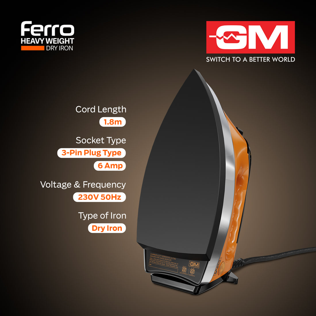 FERRO 1200 WATT HEAVYWEIGHT DRY IRON