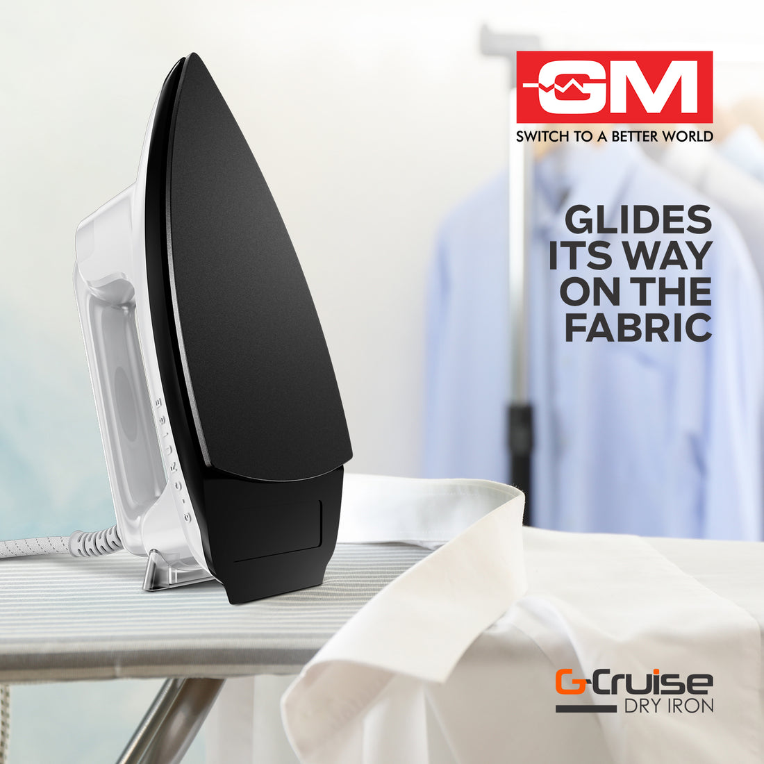 G-CRUISE 1000 WATT DRY IRON (WHITE)