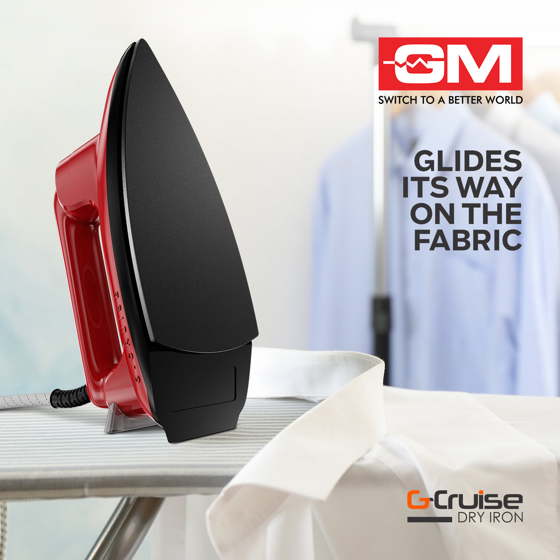 G-CRUISE 1000 WATT DRY IRON (RED)