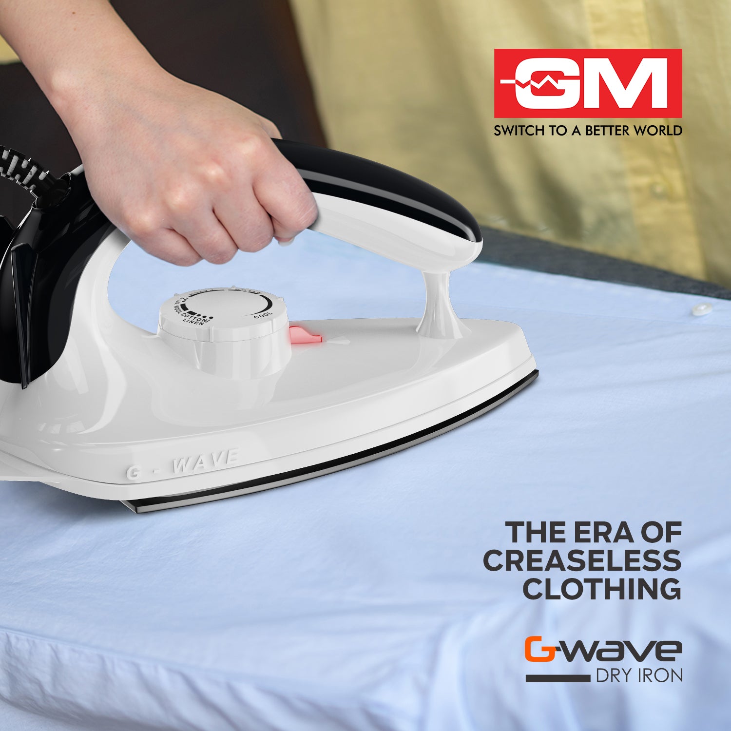 G-WAVE 1000 WATT DRY IRON (BLACK)