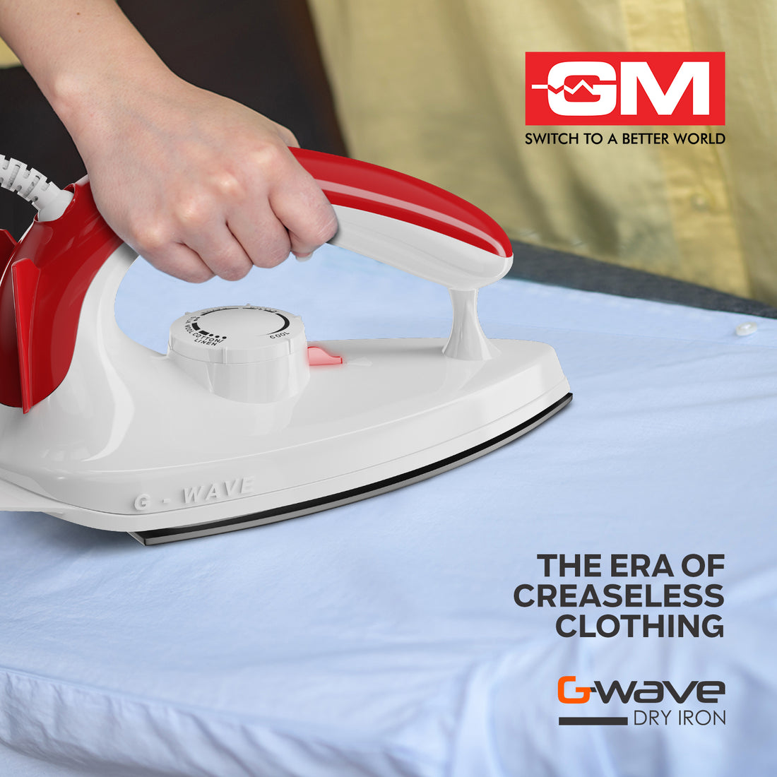 G-WAVE 1000 WATT DRY IRON (RED)