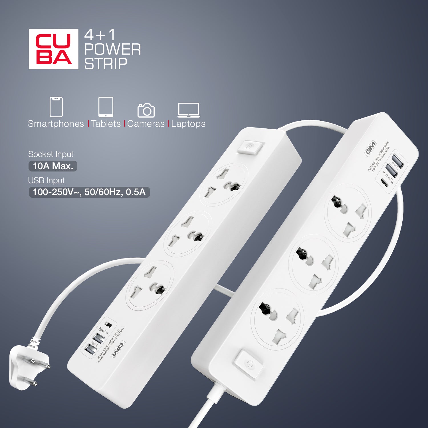 GM Cuba 3341 Extension Board 240 Volts (White)