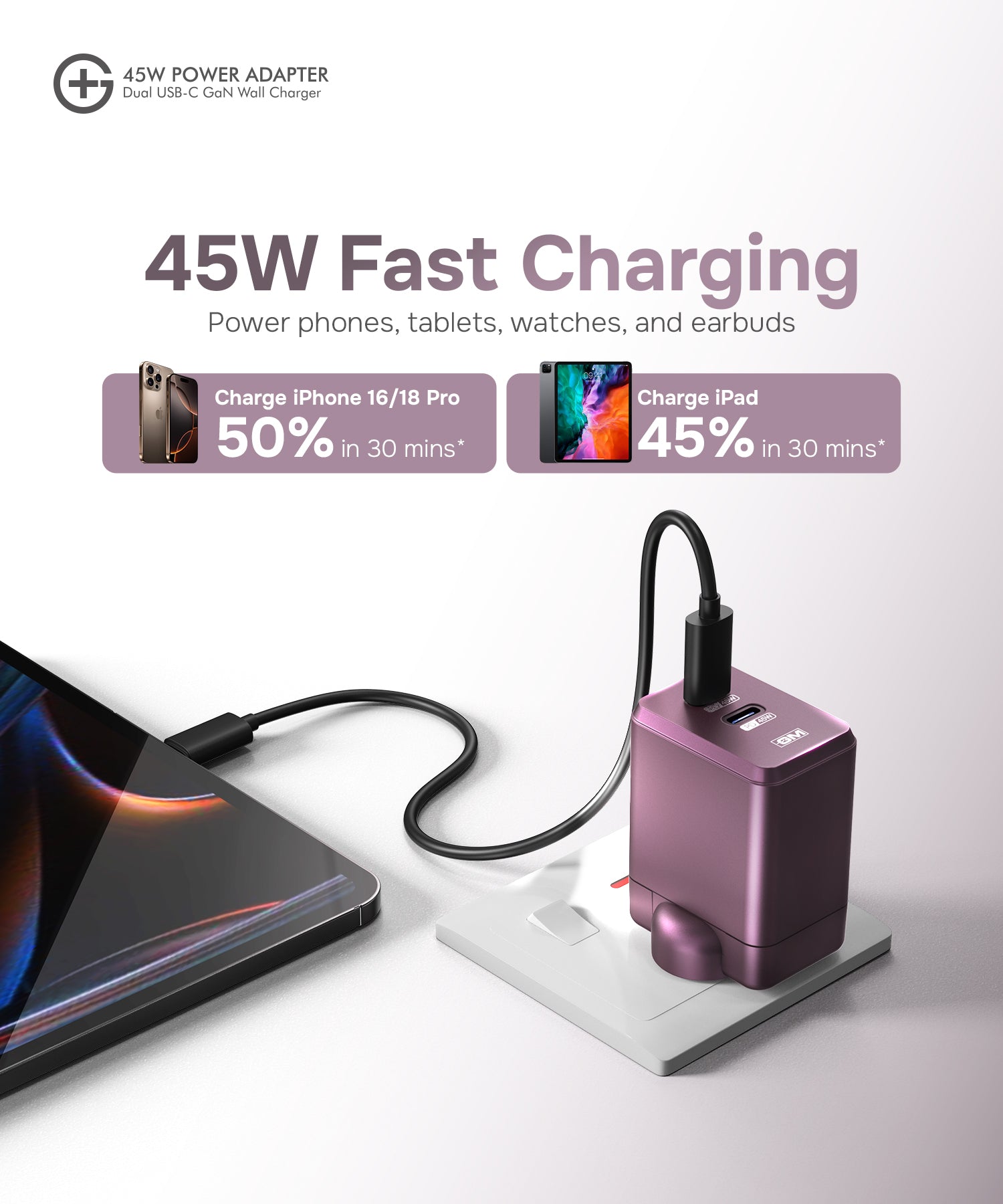 GM G+ 45W Adapter - Cherry