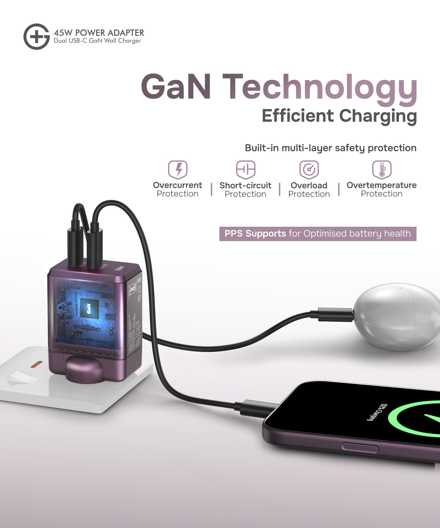GM G+ 45W Adapter - Cherry