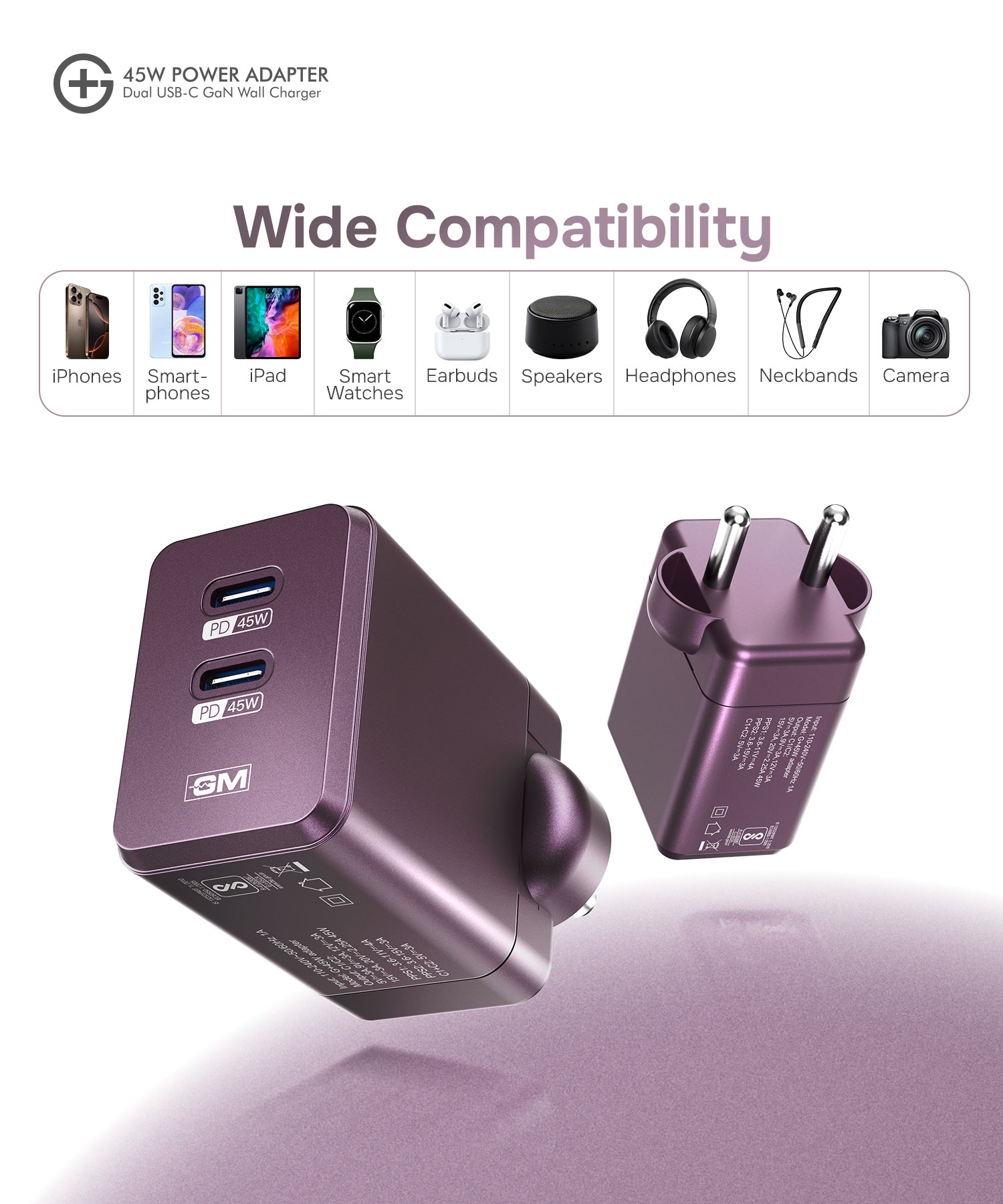 GM G+ 45W Adapter - Cherry