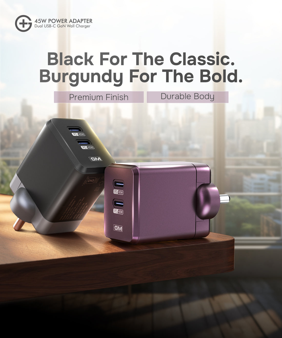 GM G+ 45W Adapter - Black