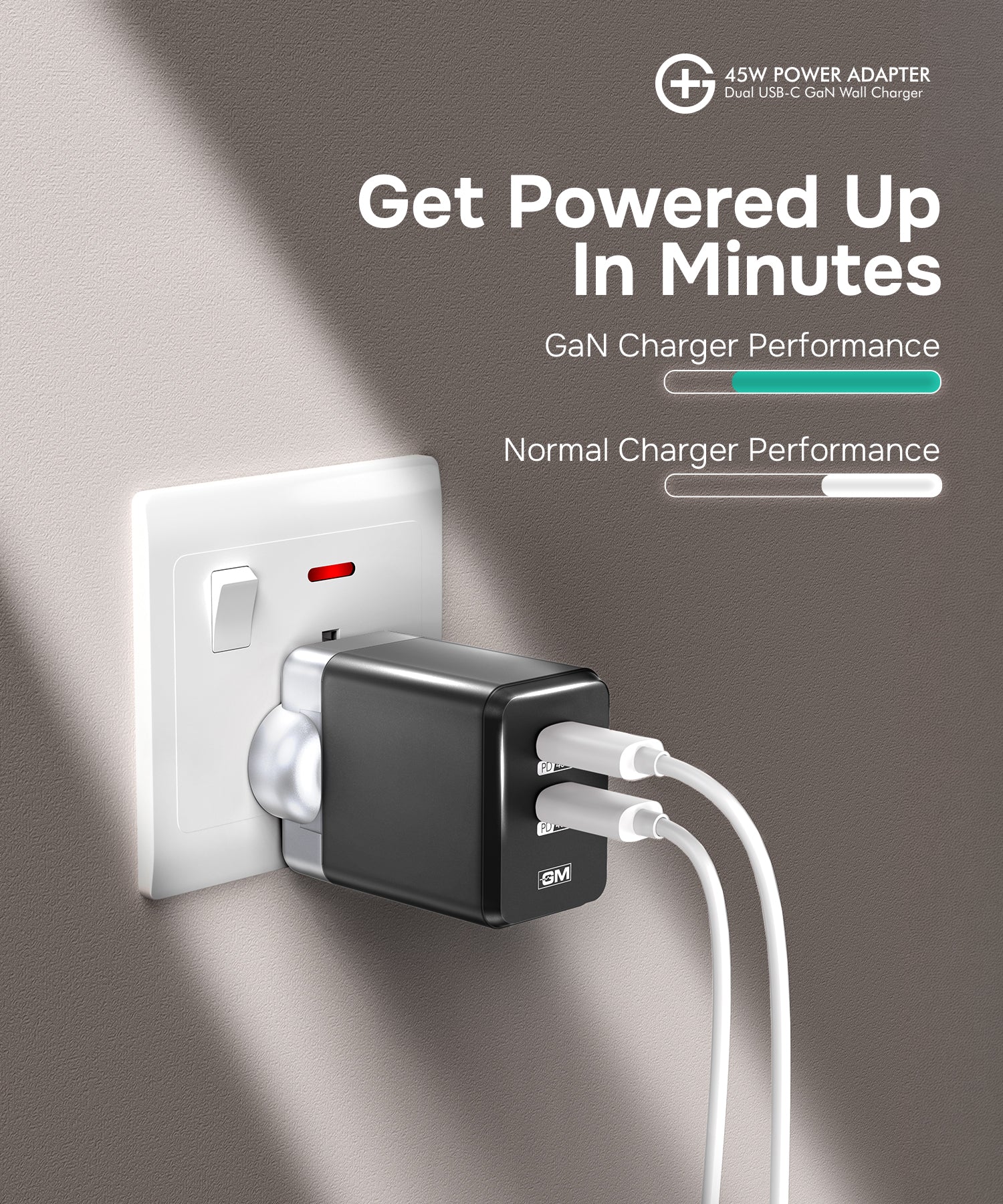 GM G+ 45W Adapter - Black
