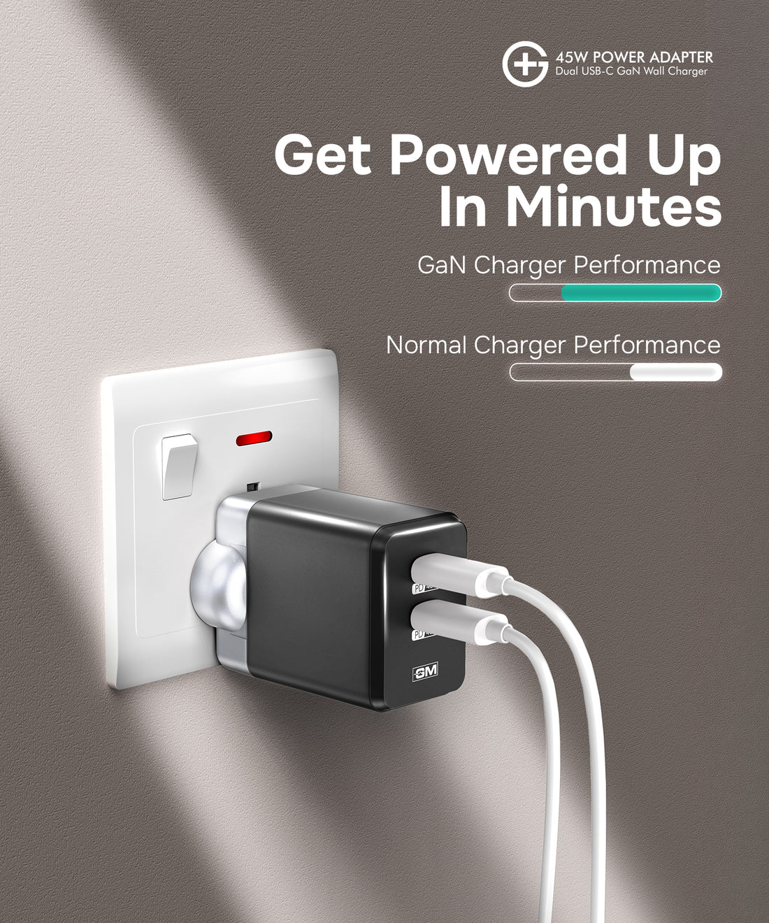 GM G+ 45W Adapter - Black
