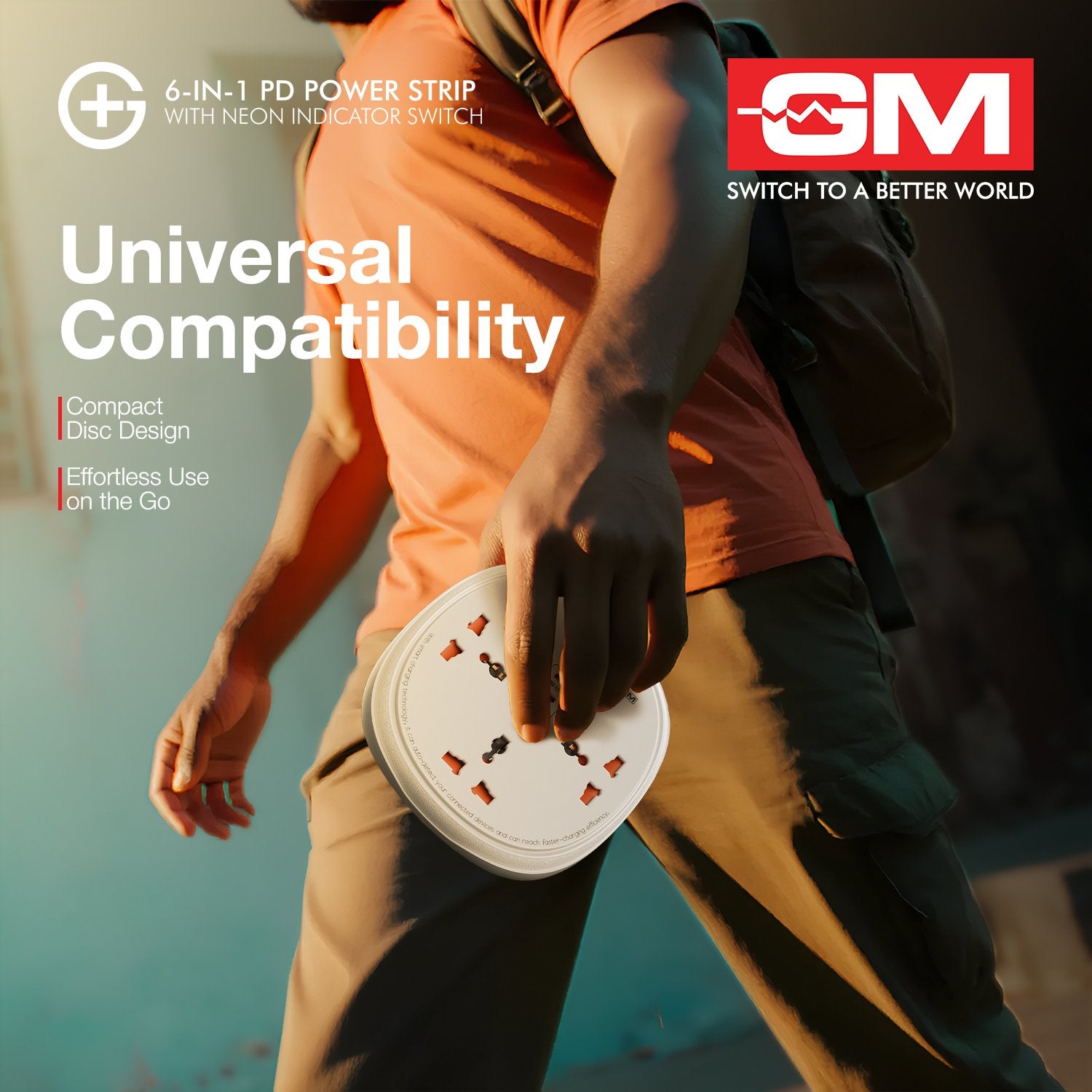 GM G+ ConnectX 6-in-1 3U1C 2M Power Strip