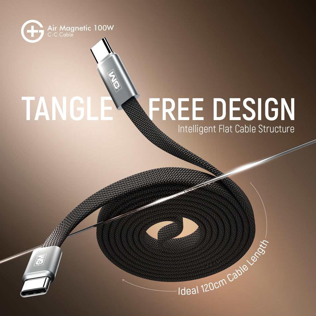 GM G+ Air Magnetic 100W C-C Cable (Grey)