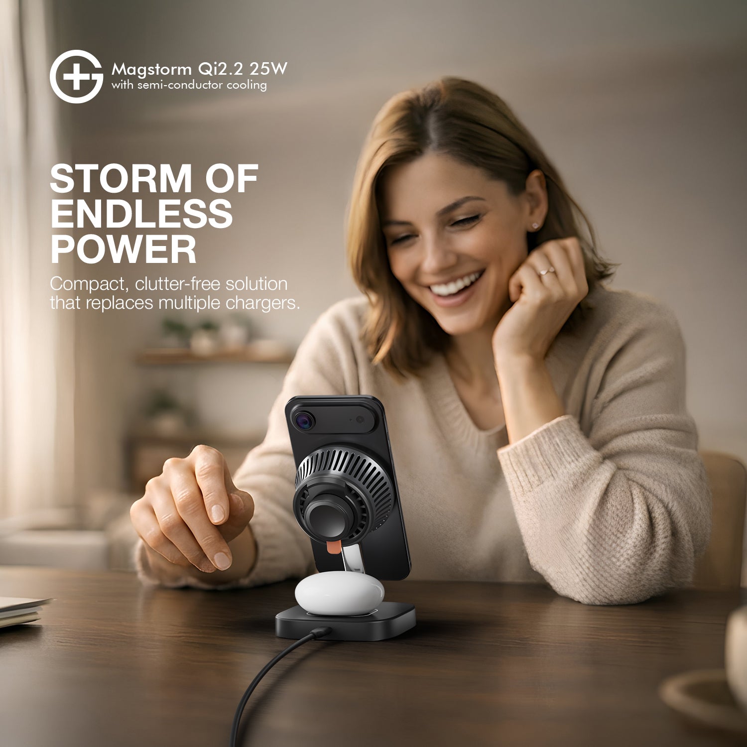 G+ Magstorm Qi2.2 25W Charger (Black)