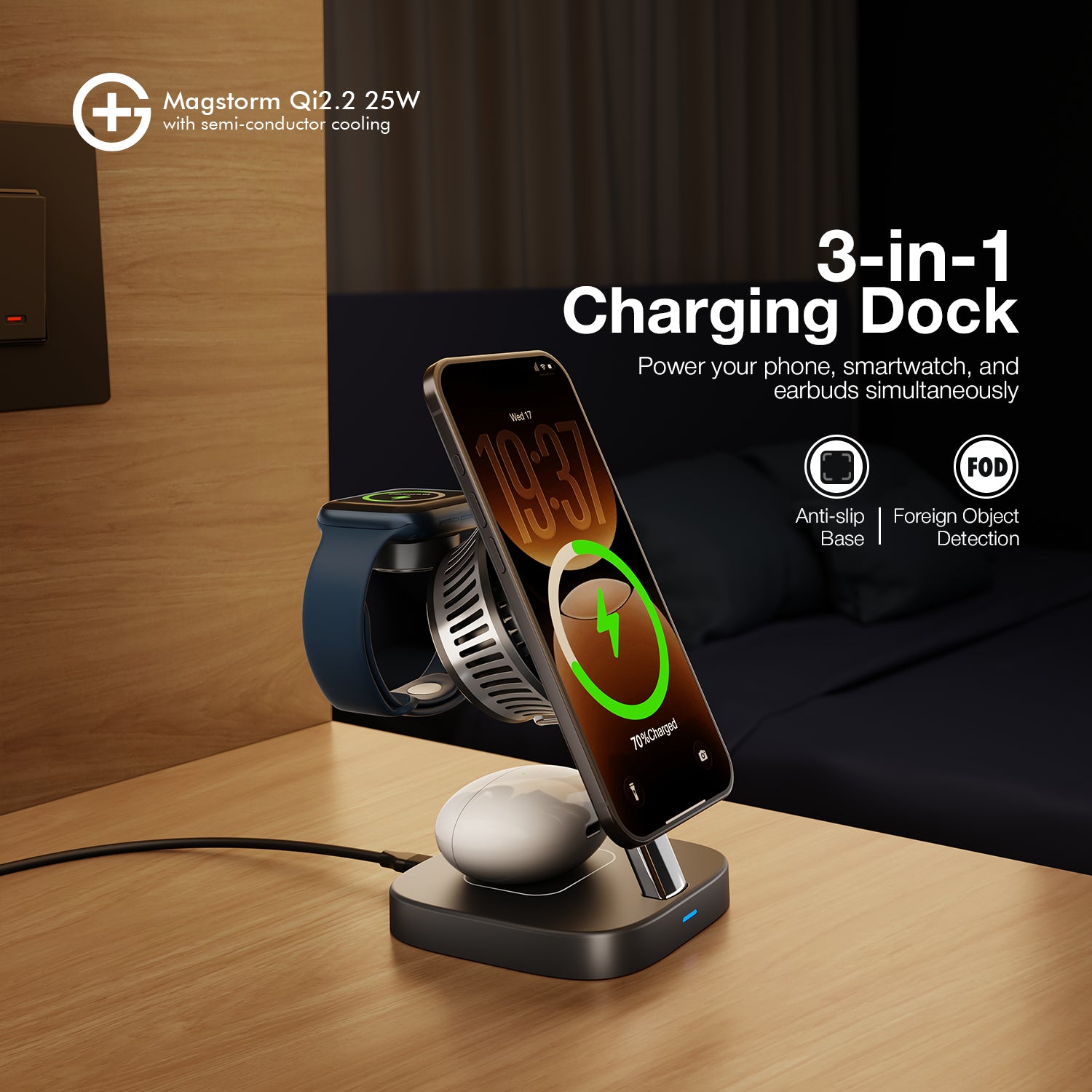 G+ Magstorm Qi2.2 25W Charger (Black)