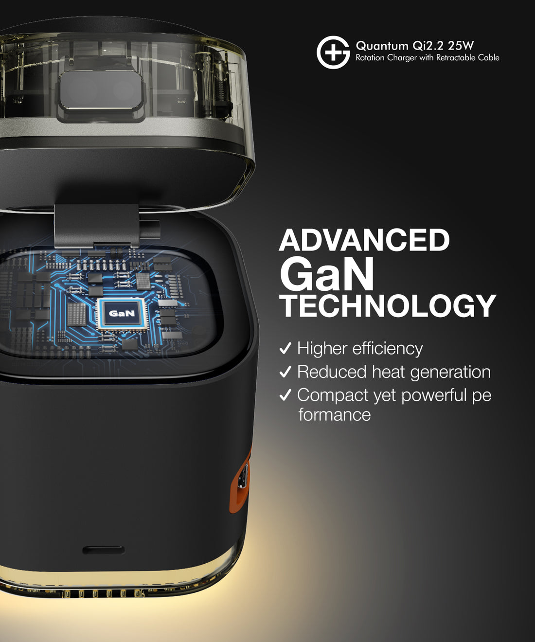 G+ Festival Combo: Quantum Qi2.2 25W Rotation Charger + Air Magnetic 100W C-C Cable + DisplayPulse 100W Adapter