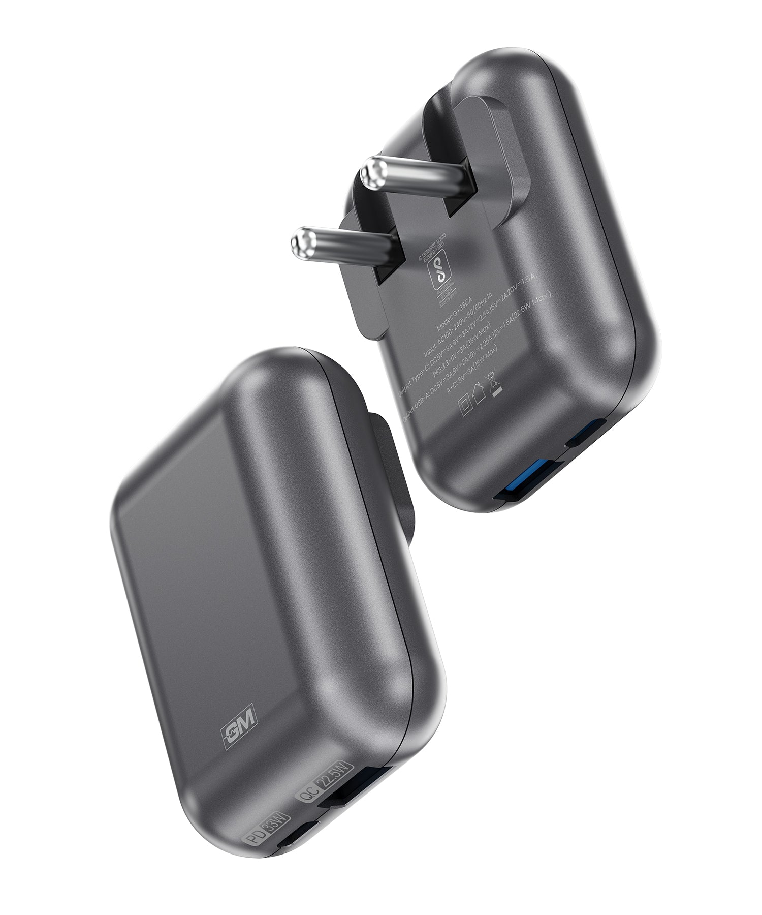 G+ Festival Combo: 33W Spyder Adapter (Electric Grey) + Air Magnetic 100W C-C Cable + Arc 3-in-1 Qi2 Wireless Charger
