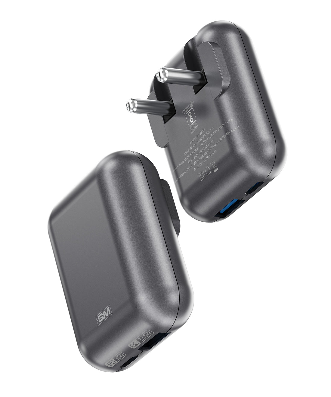 G+ Festival Combo: 33W Spyder Adapter (Electric Grey) + Air Magnetic 100W C-C Cable + Arc 3-in-1 Qi2 Wireless Charger