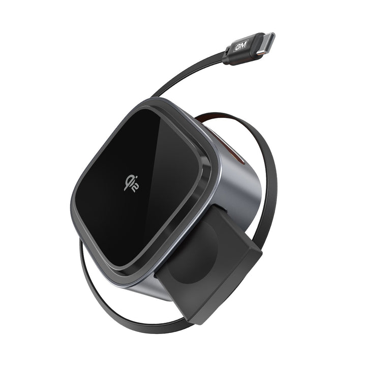 G+ iSmart Qi2 2-in-1 Charger with Retractable Cable