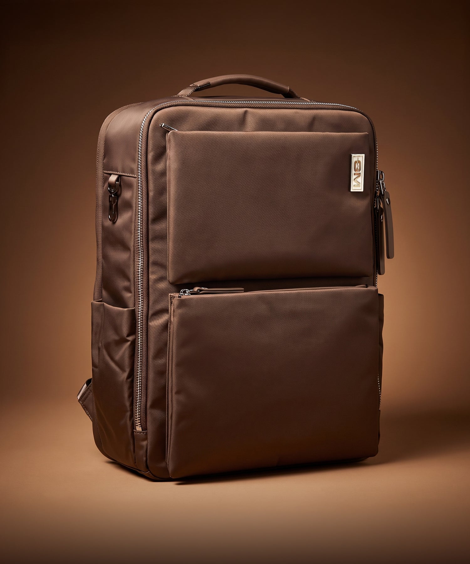 Haversack Backpack with Charging Ports - Brown
