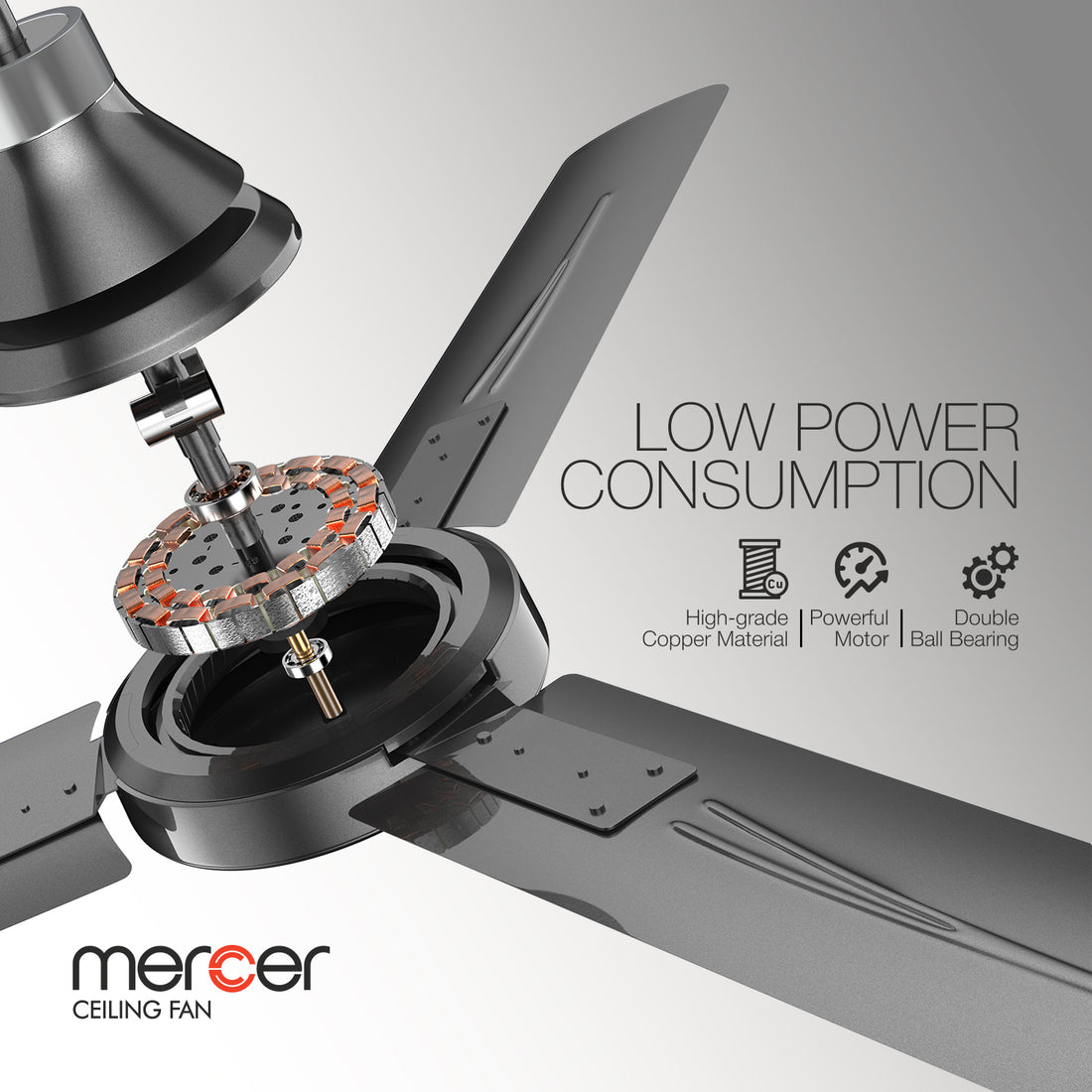 GM Mercer - Ceiling Fan (Glorious Grey)