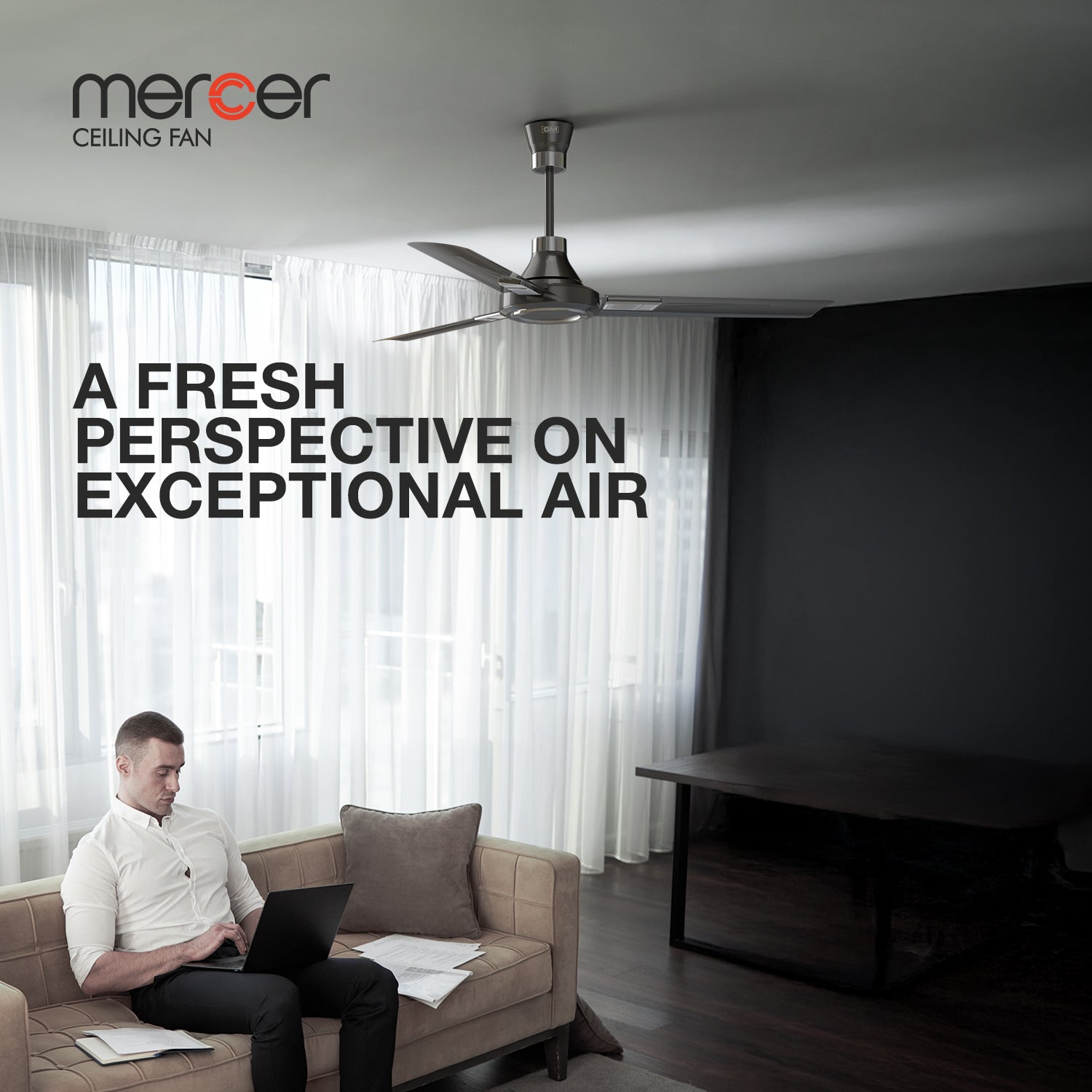 GM Mercer - Ceiling Fan (Glorious Grey)