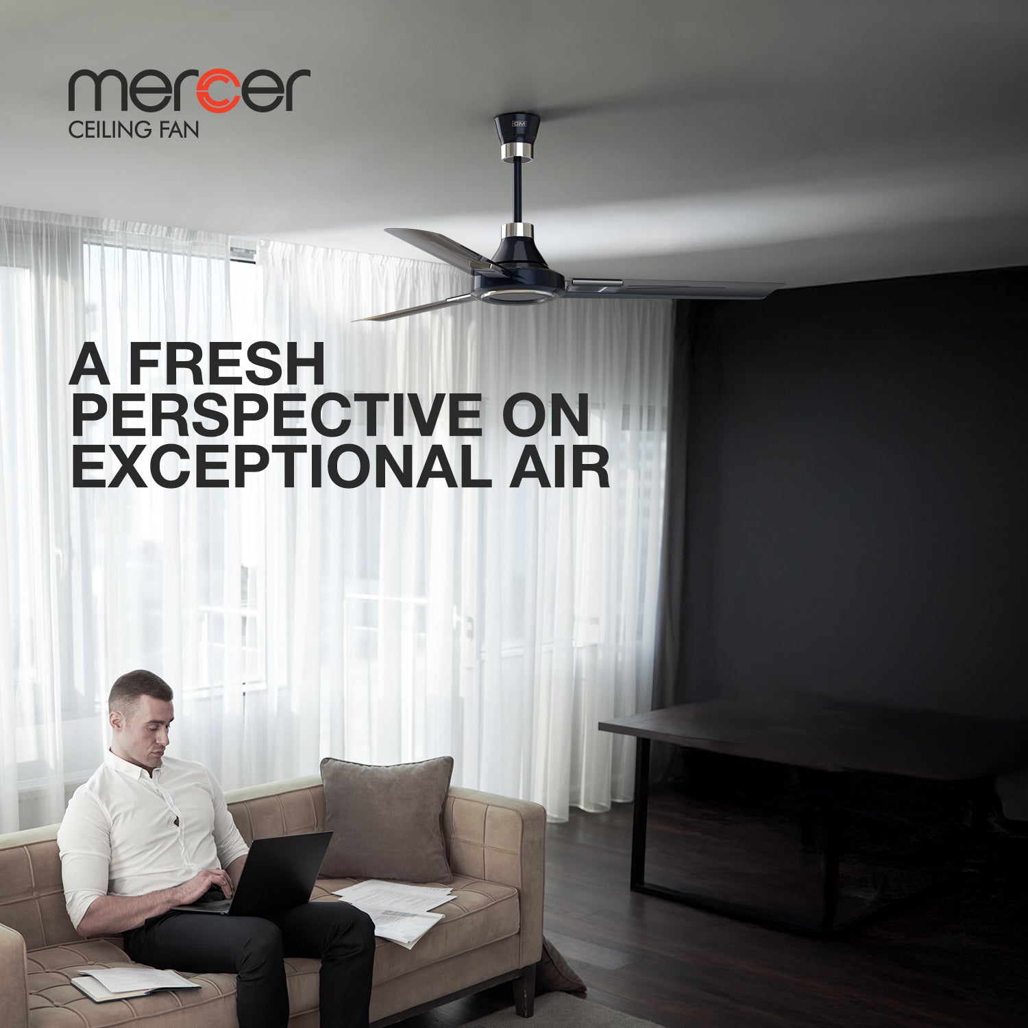 GM Mercer - Ceiling Fan (Ture Blue)