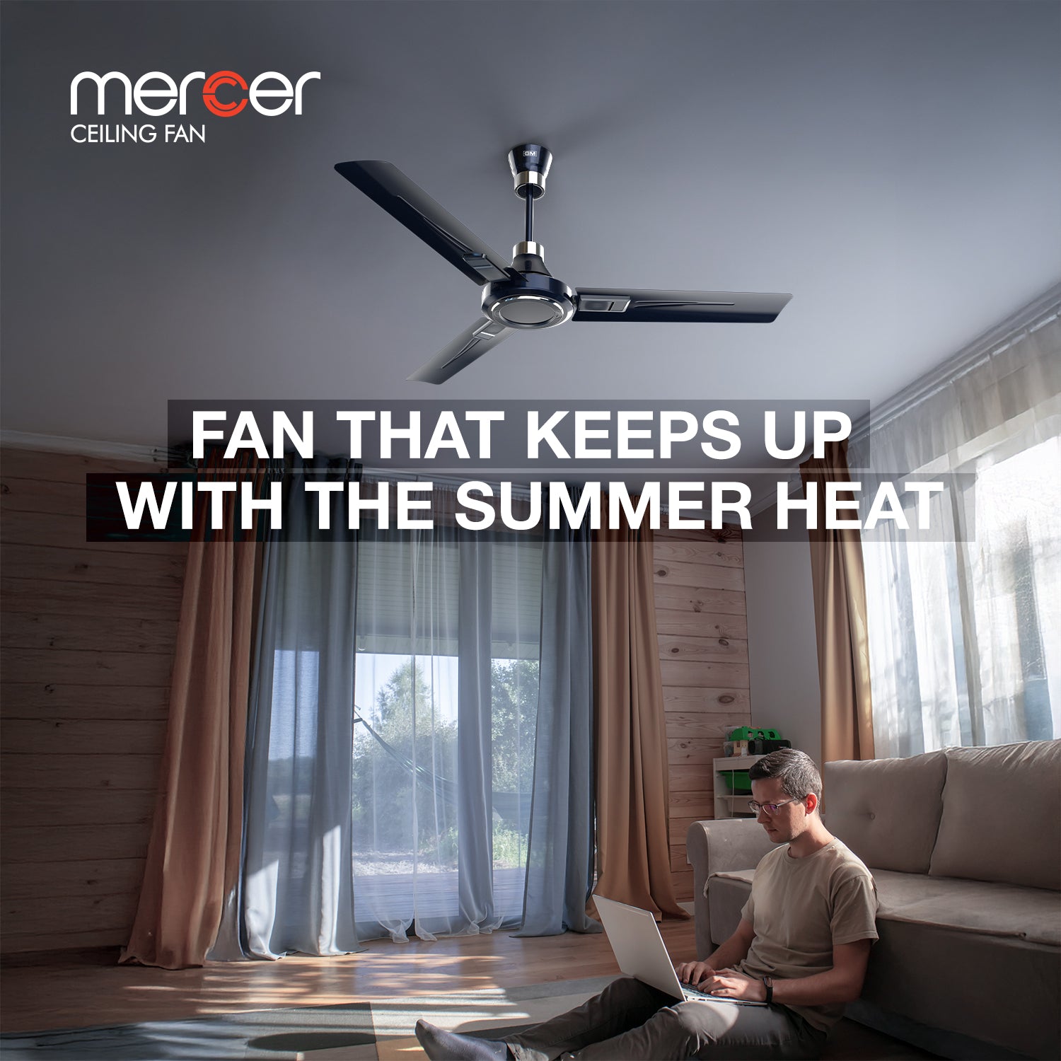 GM Mercer - Ceiling Fan (Ture Blue)