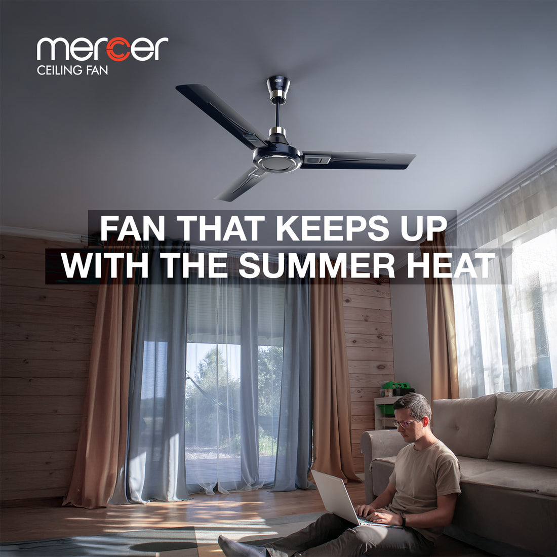 GM Mercer - Ceiling Fan (Ture Blue)