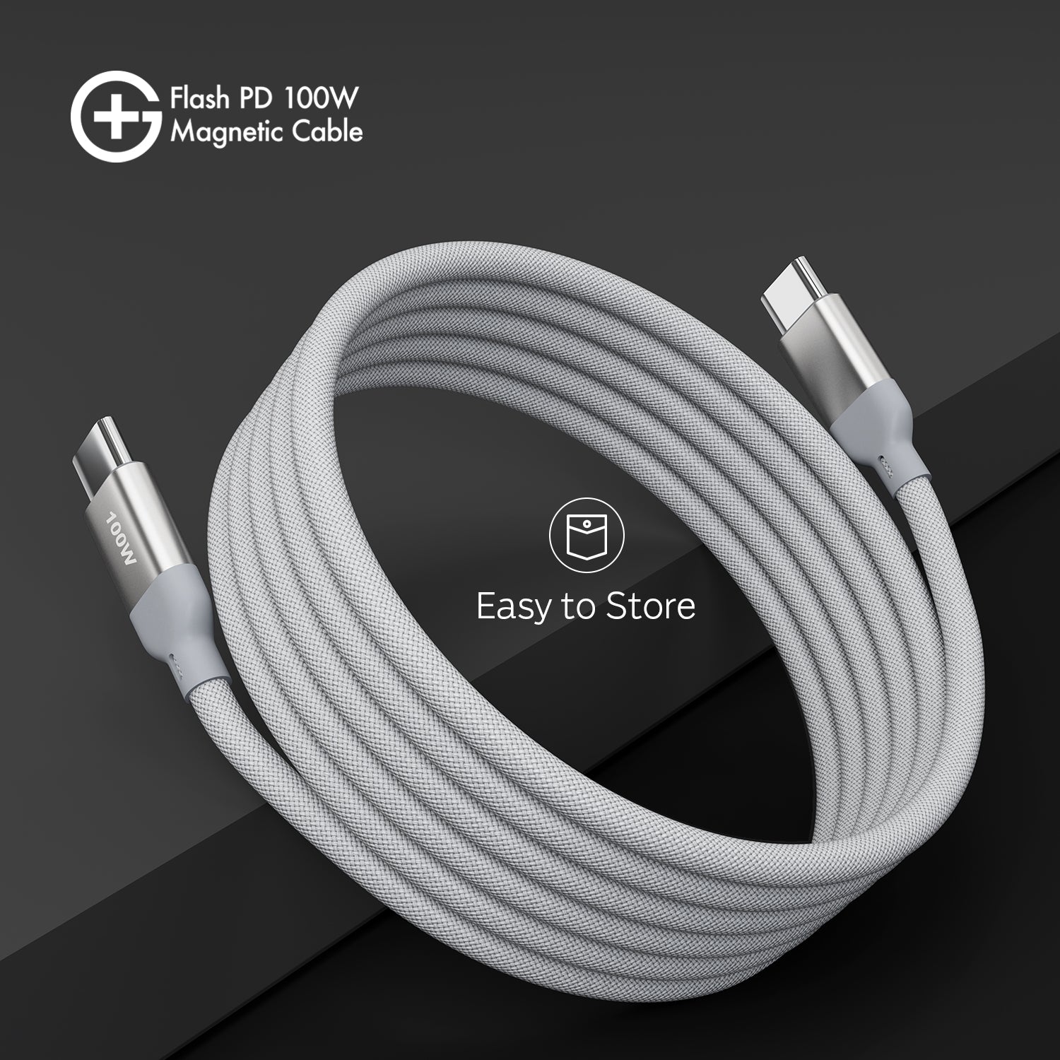 G+ Flash PD  Magnetic Cable - 100W (WHITE)