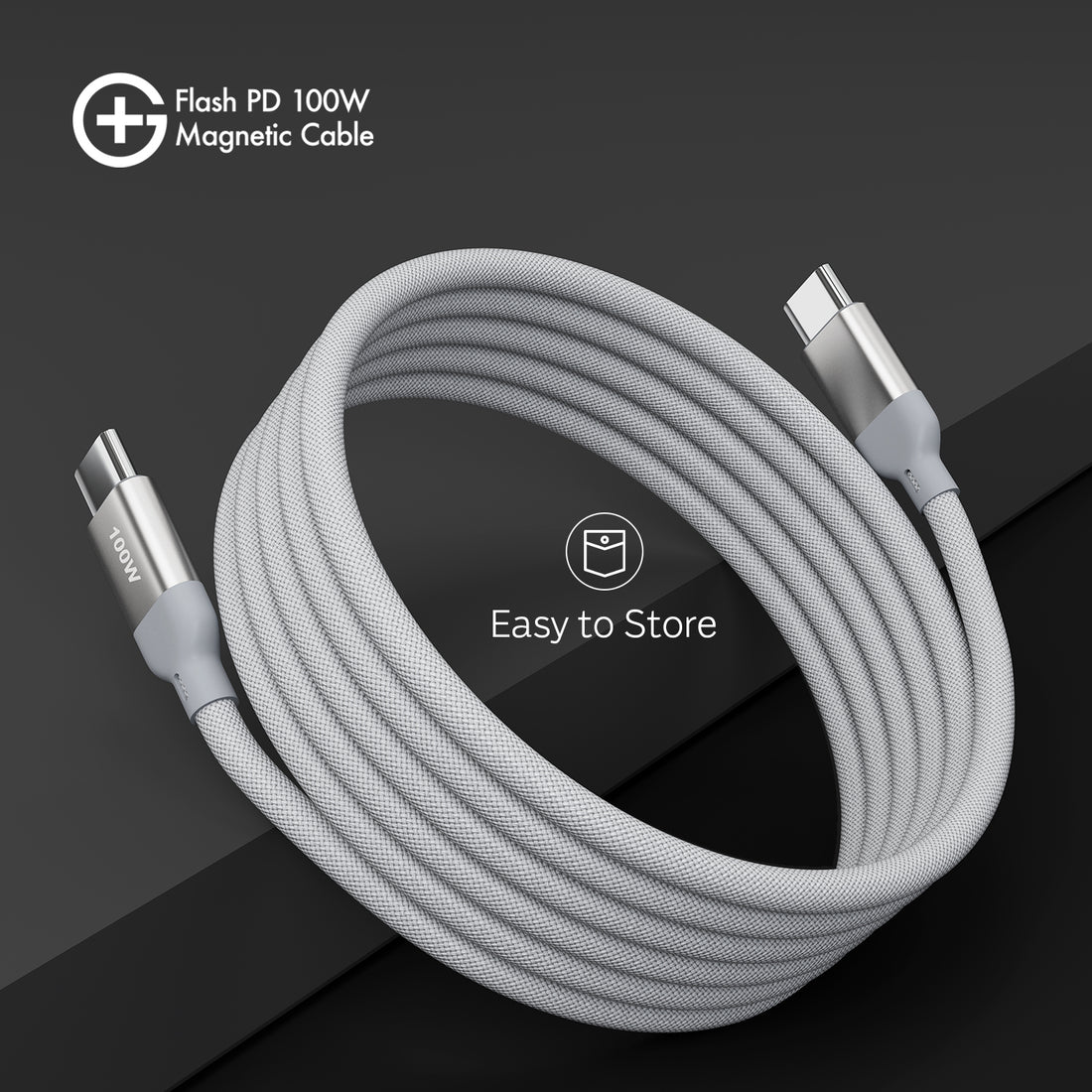 G+ Flash PD  Magnetic Cable - 100W (WHITE)