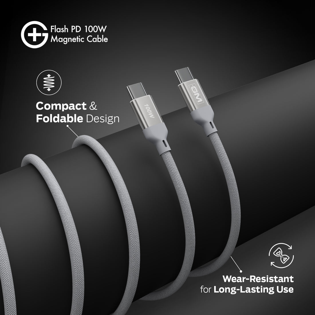 G+ Flash PD  Magnetic Cable - 100W (WHITE)