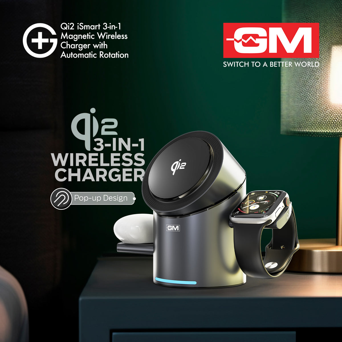 ISMART QI2 3-IN-1 MAGNETIC WIRELESS CHARGING (Silver) – GM MODULAR