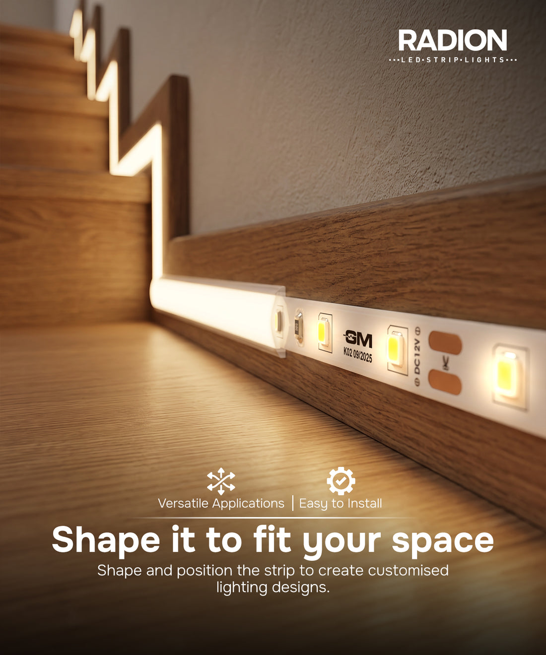 GM Radion LED Strip Light – Warm White (3000K) (IP20)