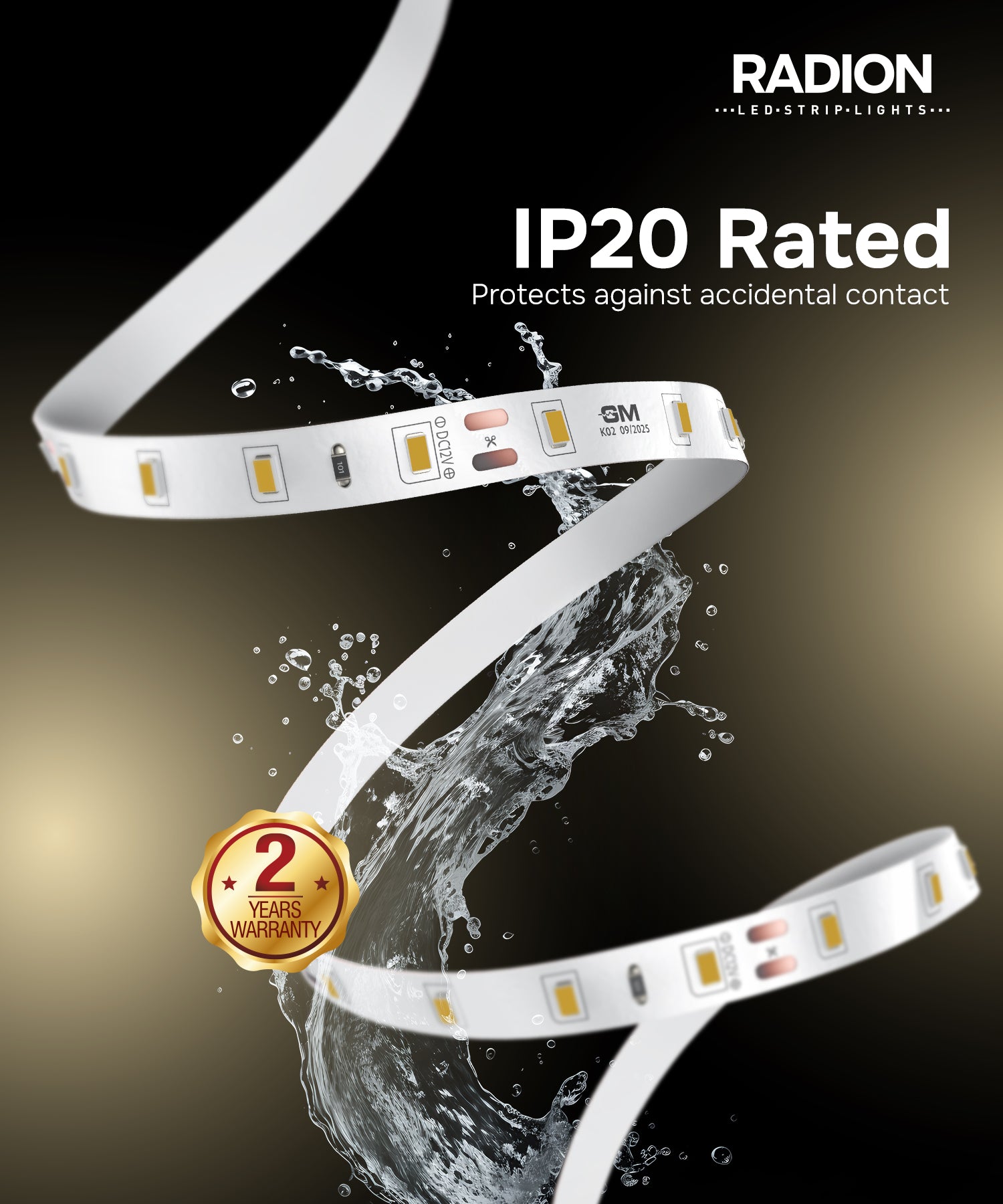 GM Radion LED Strip Light – Warm White (3000K) (IP20)