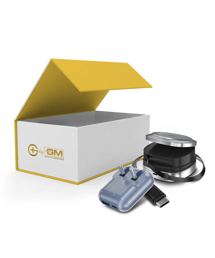 G+ Festival Combo: Magedge 10,000mAh Power Bank (45W Retractable Cable) + 33W Spyder Adapter (Light Blue)