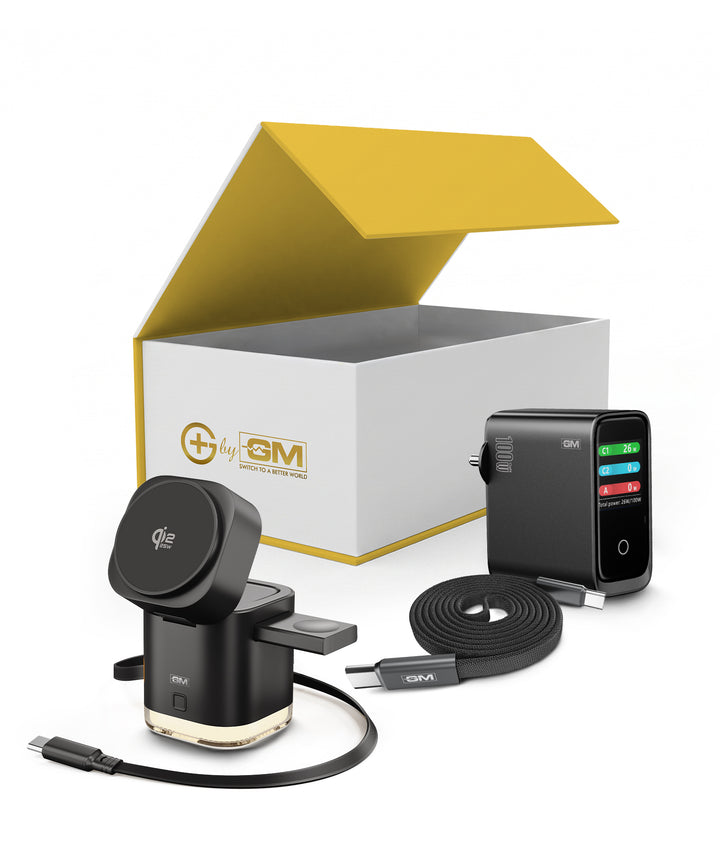 G+ Festival Combo: Quantum Qi2.2 25W Rotation Charger + Air Magnetic 100W C-C Cable + DisplayPulse 100W Adapter