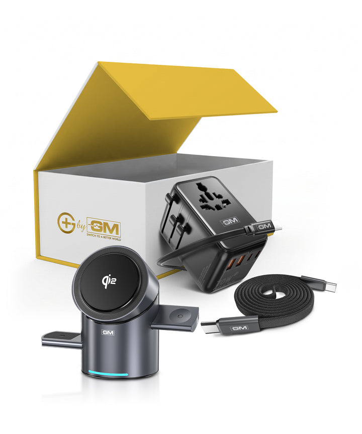 G+ Festival Combo:  Ismart Qi2.2 25W Rotation Charger+ Air Magnetic 100W C-C Cable + 70W TravelEase Pro