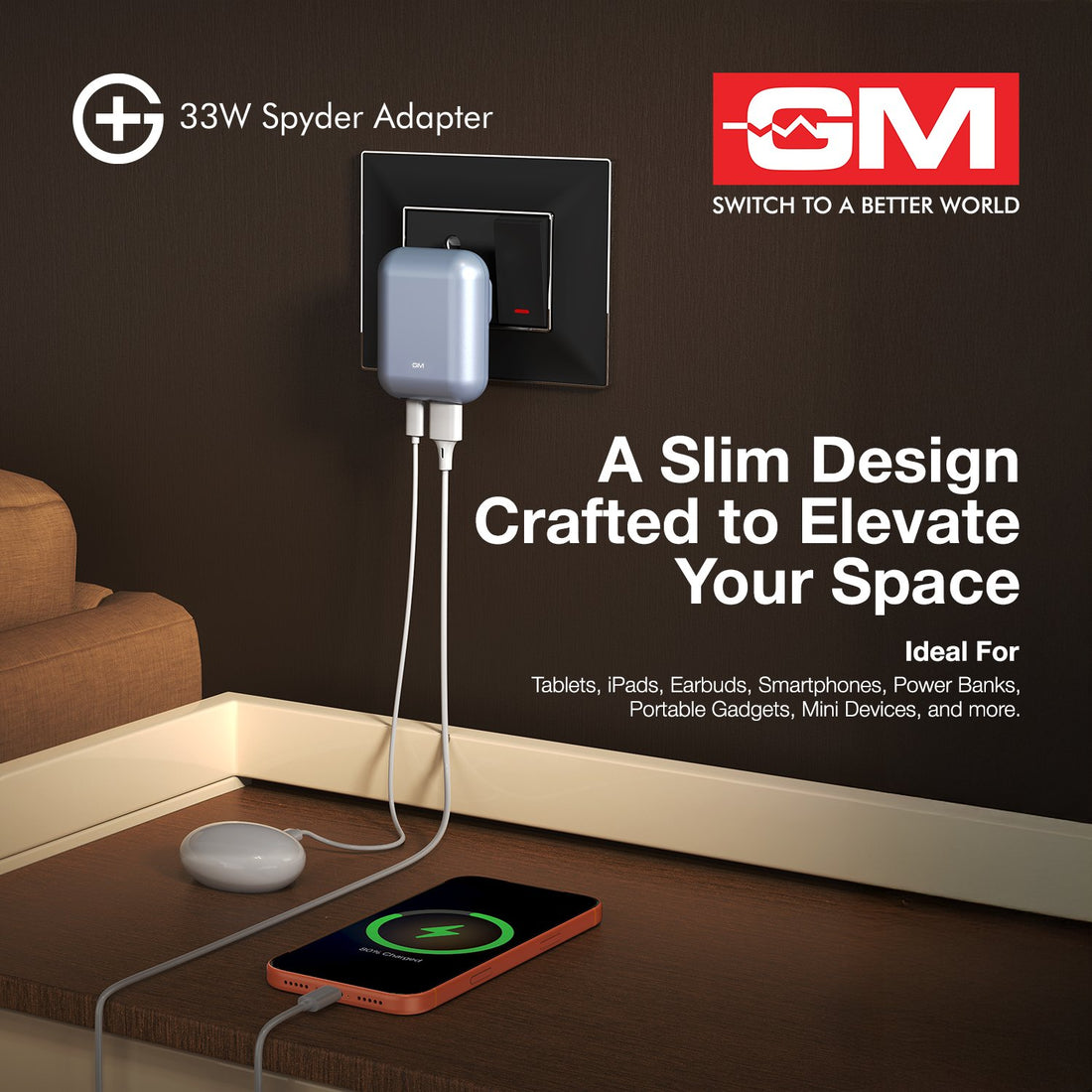 G+ 33W Spyder Adapter- Light Blue